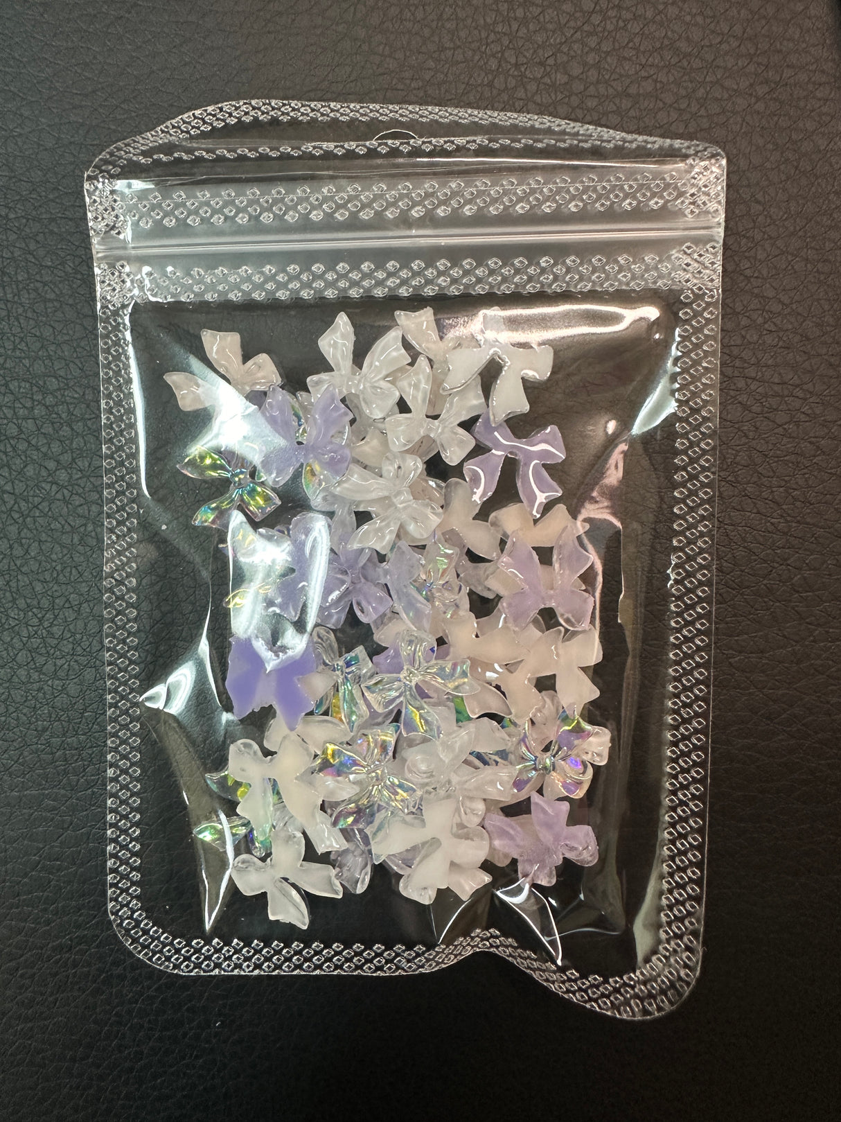 CLEAR LONG TAIL BOW BAG