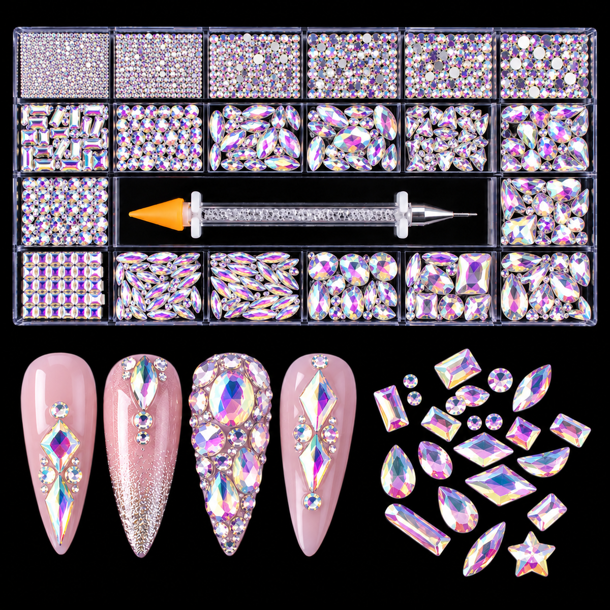 Rhinestone | #1 UNICORN | Box of 24 shapes