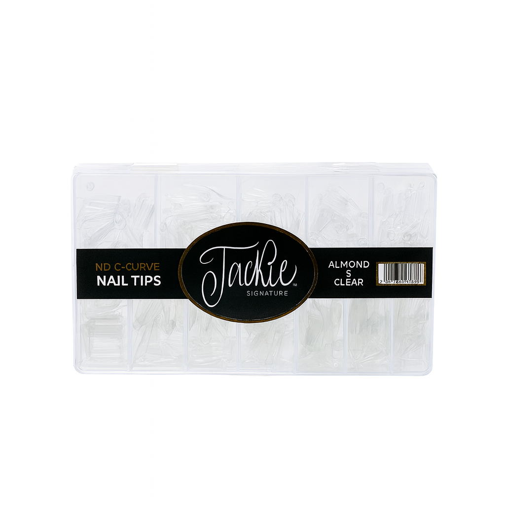 JACKIE SIGNATURE | NO C-CURVE NAIL TIP - CLEAR ALMOND - view 1