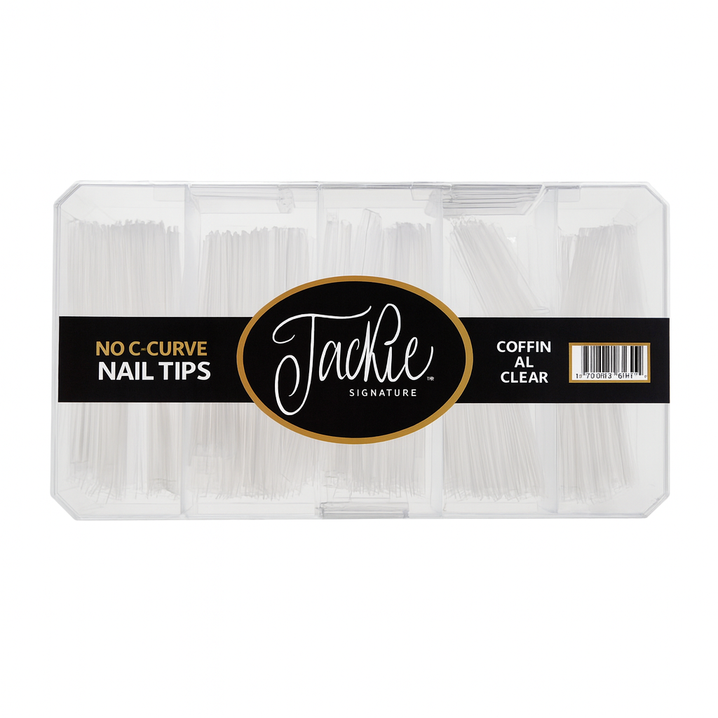 JACKIE SIGNATURE | NO C-CURVE NAIL TIP - CLEAR COFFIN - view 2