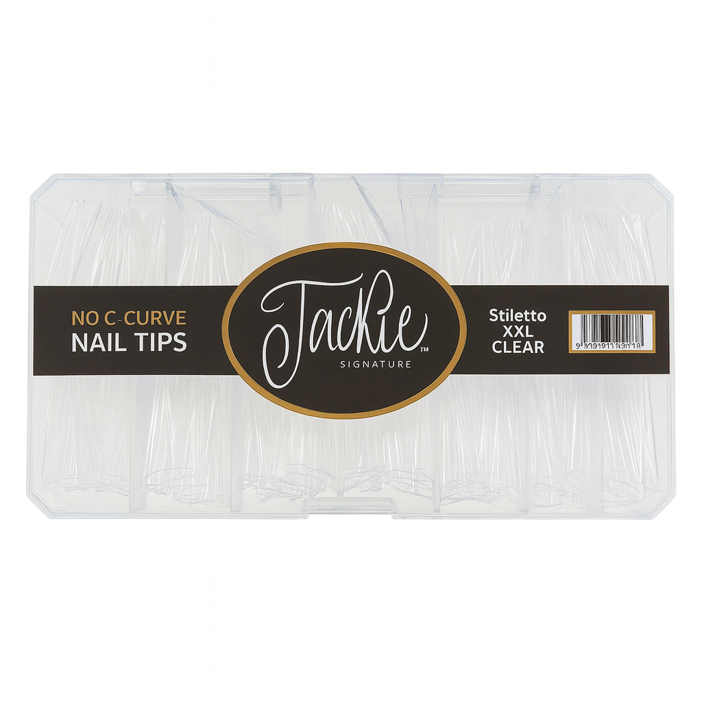 JACKIE SIGNATURE | NO C-CURVE NAIL TIP - CLEAR STILETTO - view 1