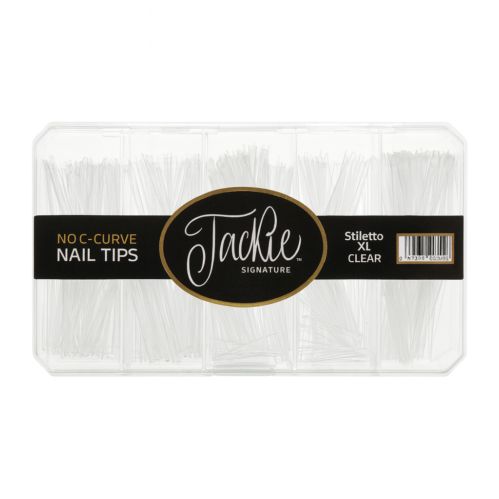 JACKIE SIGNATURE | NO C-CURVE NAIL TIP - CLEAR STILETTO - view 2