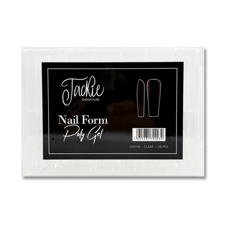 Jackie Signature Poly Gel Nail Form Box – Coffin Shape for Flawless Glam