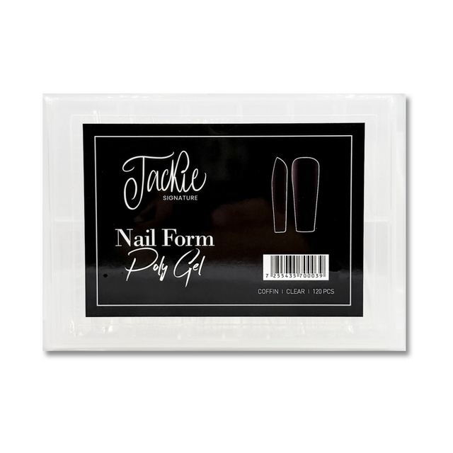 Jackie Signature Poly Gel Nail Form Box – Coffin Shape for Flawless Glam
