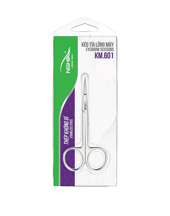 NGHIA | EYEBROW SCISSORS - KM.601 (STAINLESS STEEL)