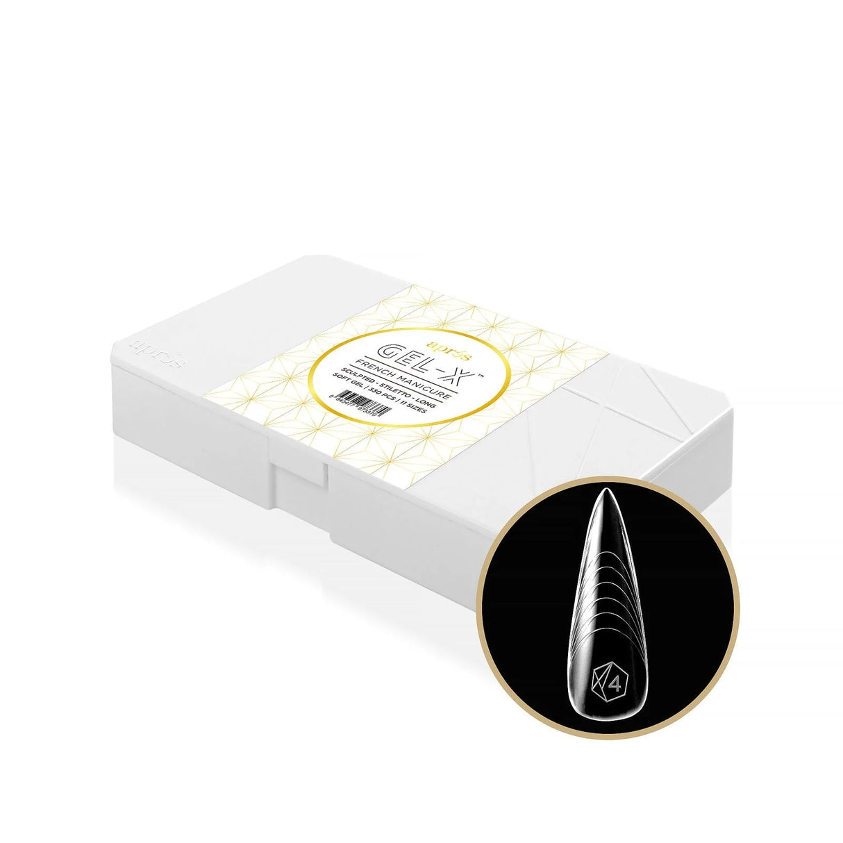 APRES - GEL X FRENCH MANICURE SCULPTED STILETTO TIPS - 330 PCS