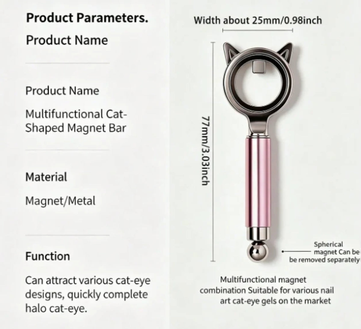 MAGNET CATEYE | CAT EAR Dual-End | 3 in 1