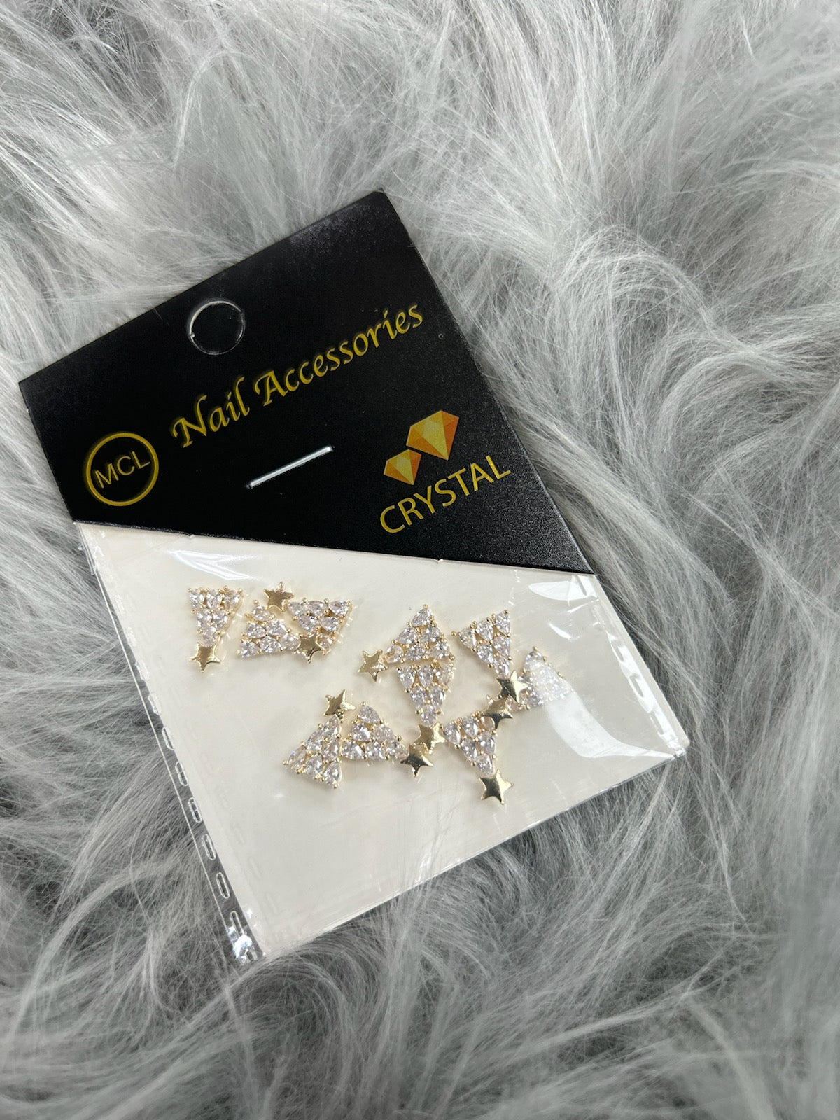 XMAS NAIL CHARM | GOLD DIAMOND CHRISTMAST TREE