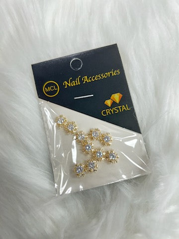 XMAS NAIL CHARM | GOLD CHRISTMAST NAIL CHARM | SNOW FLAKE