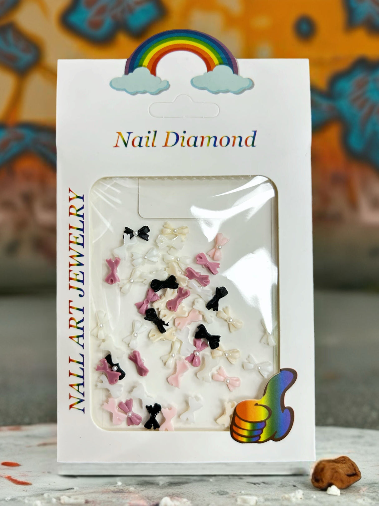 NAIL CHARM | TINY PEARL KNOT BOW