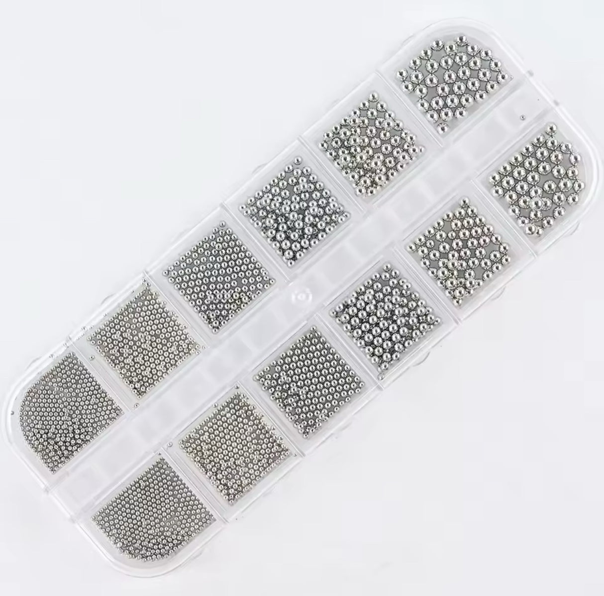 Metallic bead | Silver-black