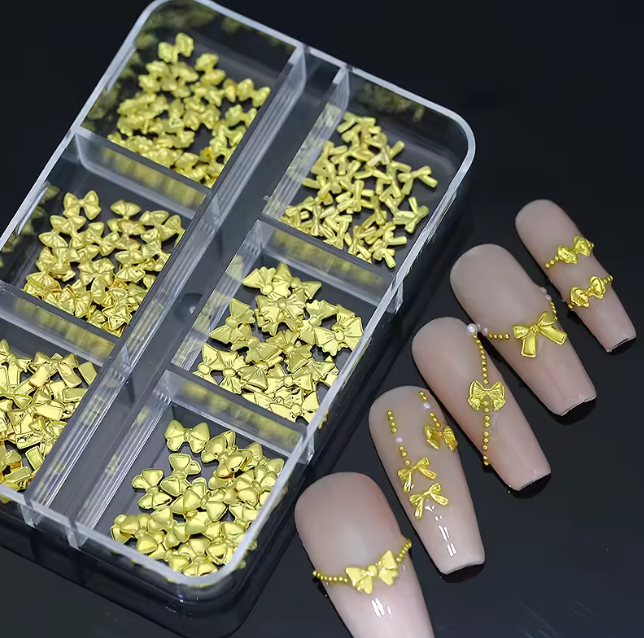 NAIL CHARM | METAL BOW MIX - 6 STYLE
