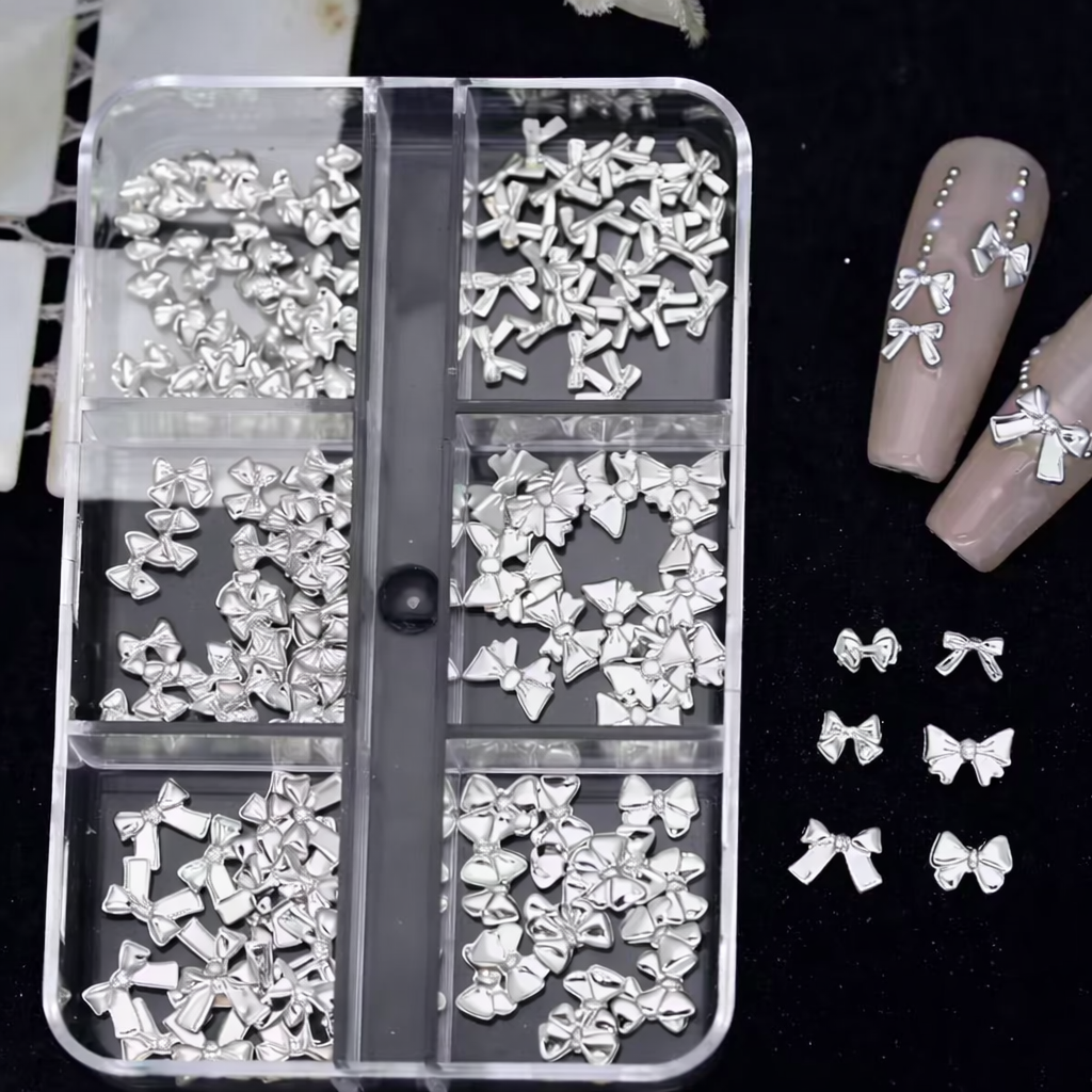 NAIL CHARM | METAL BOW MIX - 6 STYLE