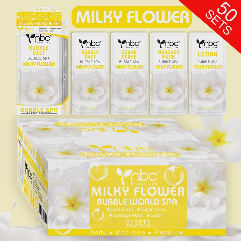 NBC | 4 Step Bubble Spa - MILKY FLOWER | Case of 50