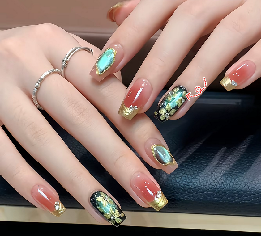 NAIL ART DESIGN | METAL EMBOSSED GEL