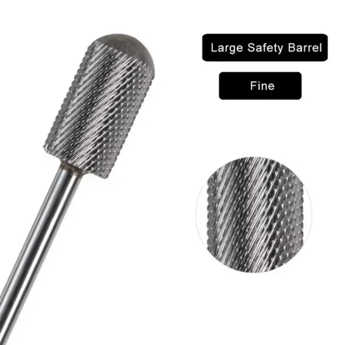 NAIL DRILL BIT | LARGE BARREL SMOOTH TOP BIT 6.6mm