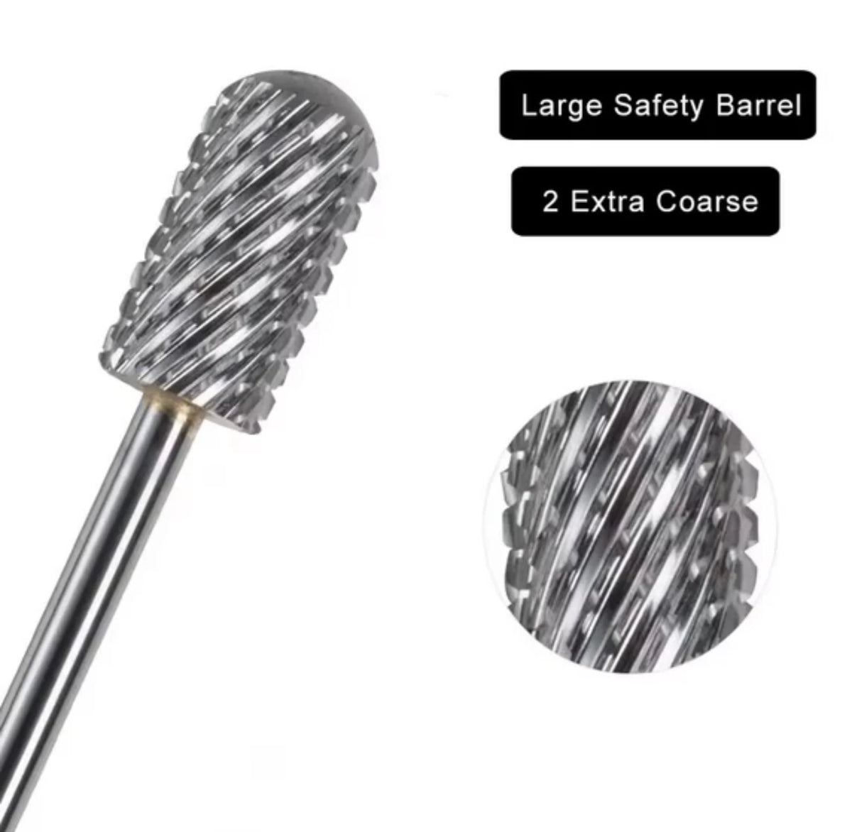 NAIL DRILL BIT | LARGE BARREL SMOOTH TOP BIT 6.6mm