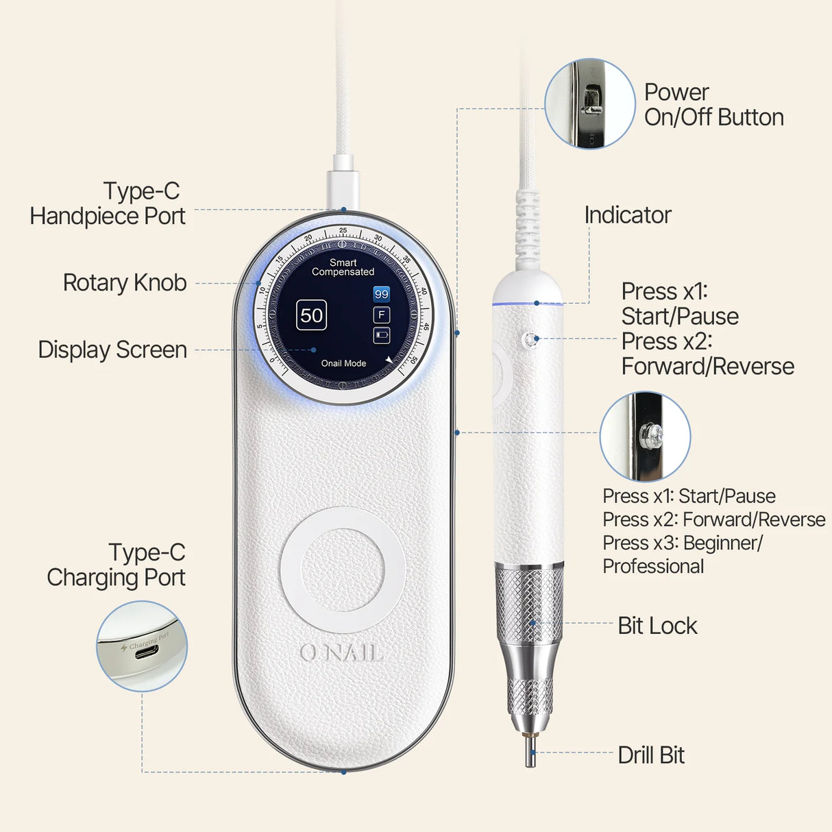 NAIL DRILL | ONAIL | PRO MAX