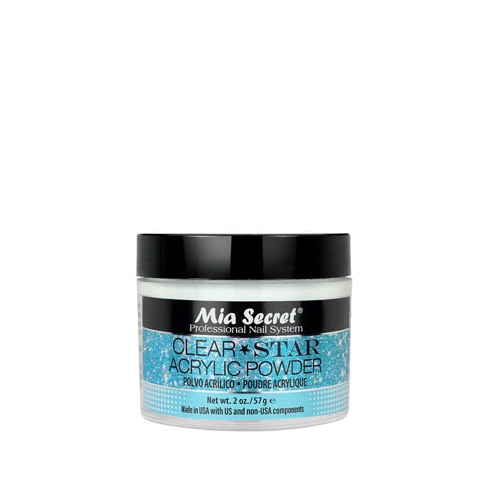 MIA SECRET | CLEAR STAR ACRYLIC POWDER (2 OZ)