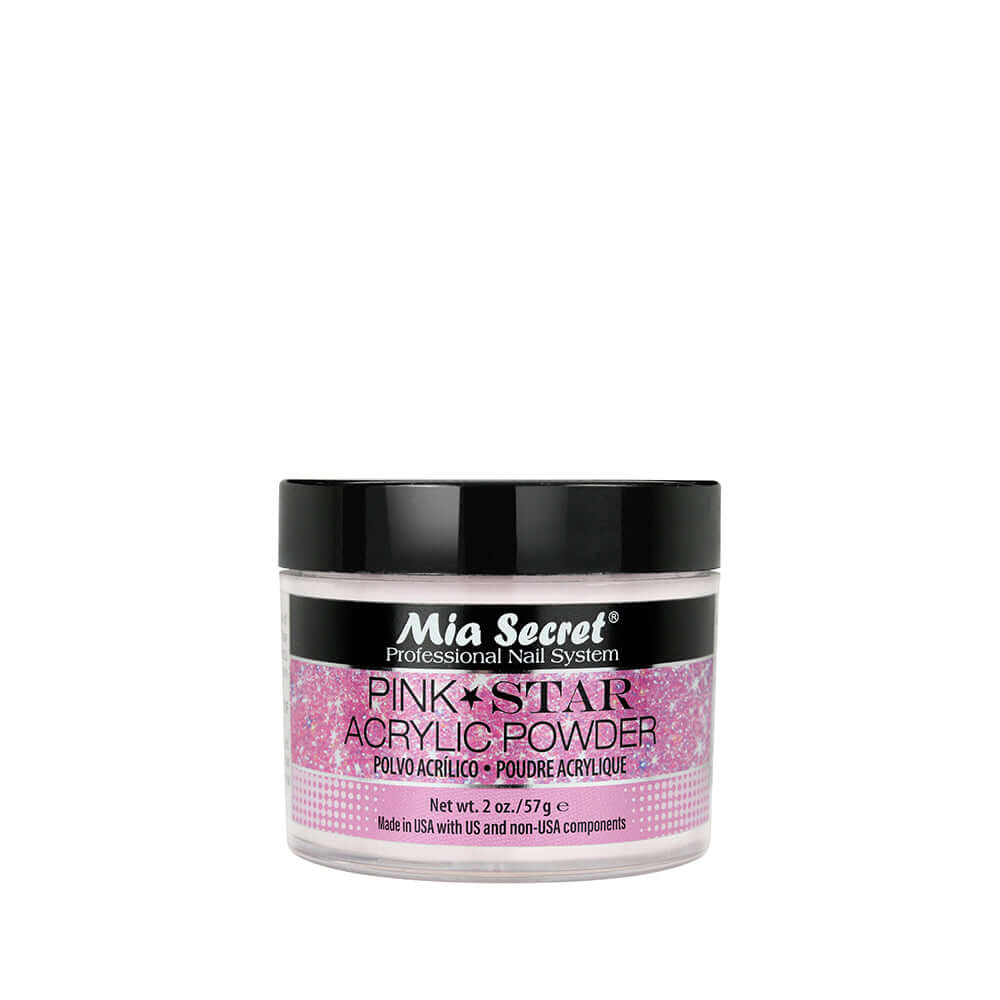 MIA SECRET | PINK STAR ACRYLIC POWDER (2 OZ)