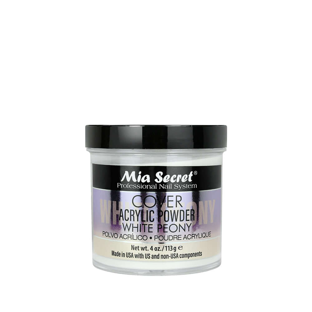 MIA SECRET | COVER ACRYLIC POWDER WHITE PEONY (2 OZ)