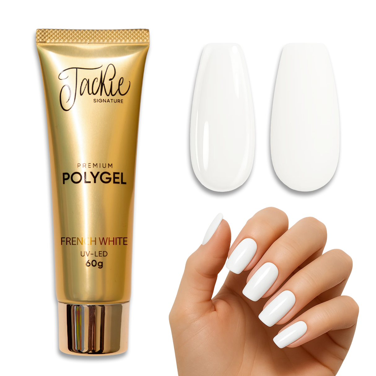 POLY GEL | JACKIE SIGNATURE PREMIUM - 07 FRENCH WHITE - 60g