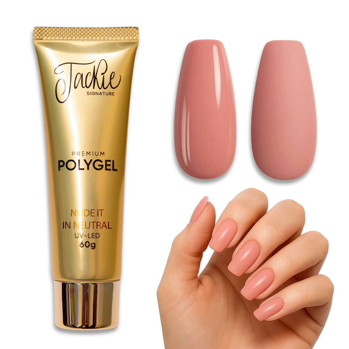 POLY GEL | JACKIE SIGNATURE PREMIUM - 06 NUDE IT NEUTRAL - 60g