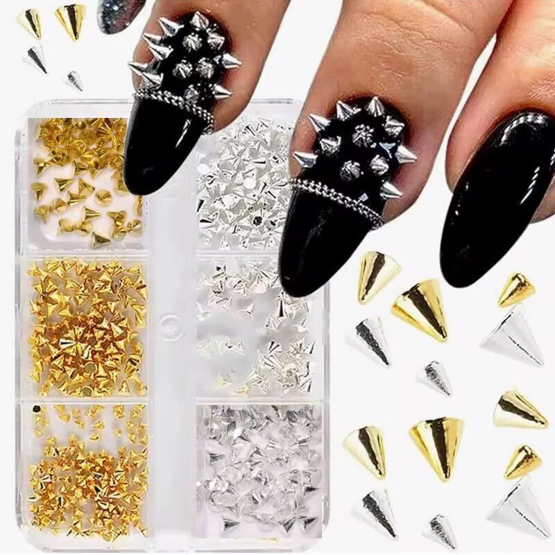 NAIL CHARM | RIVET CONE SPIKE - 6 GRID