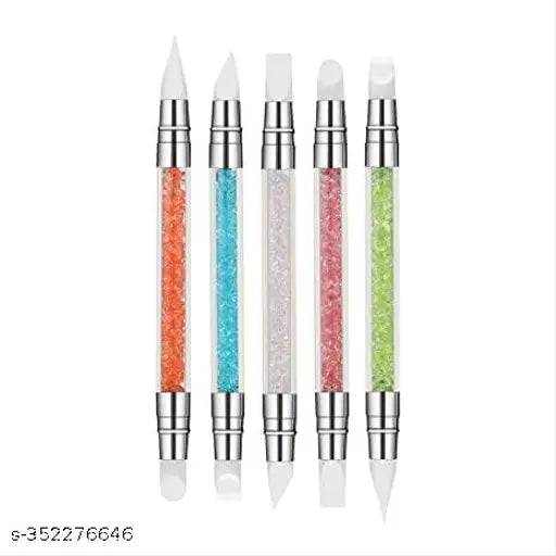NAIL ART DOUBLE HEAD SILICONE PEN (5 Piece Set)