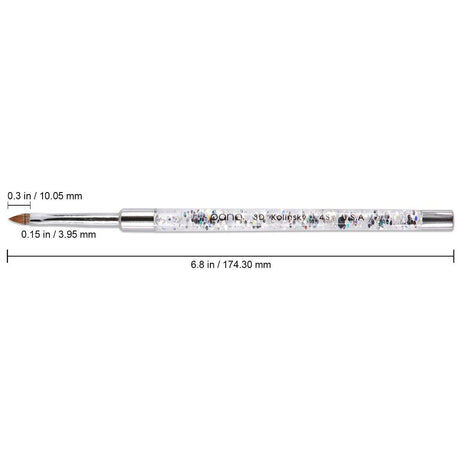 PANA - SILVER GLITTER 3D BRUSH - SIZE 4S