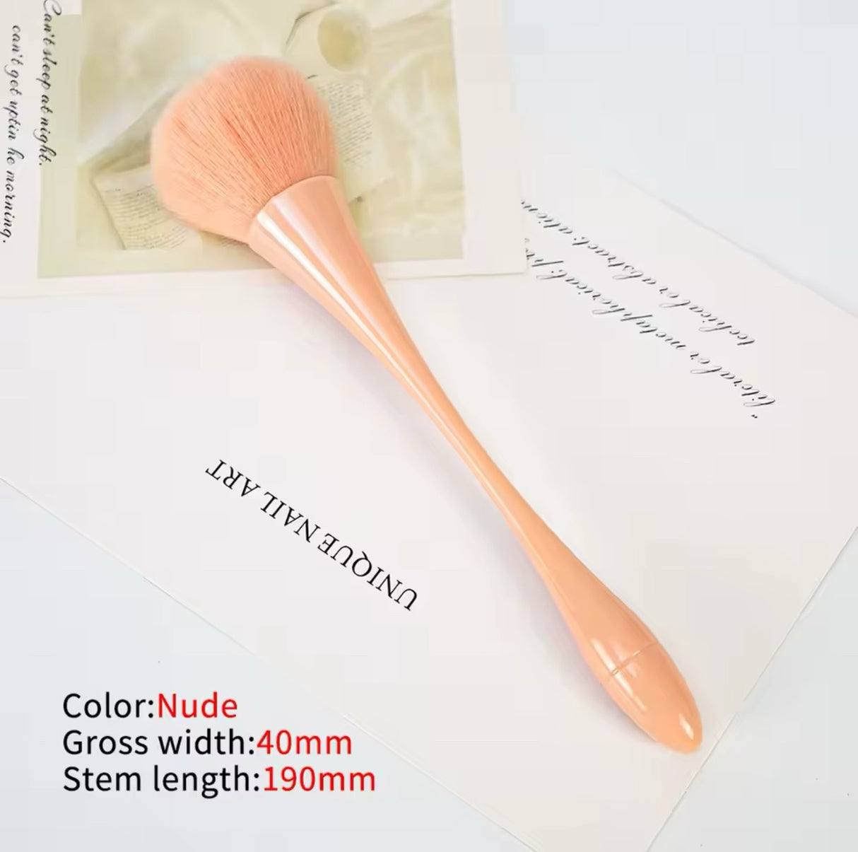 NAIL DUST BRUSH | SOFT HAIR - NUDE