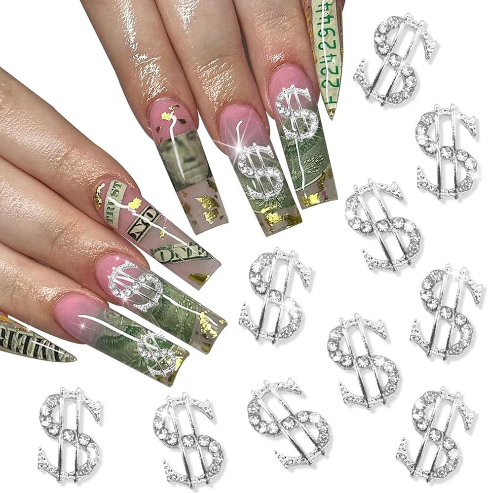 Dollar Nail Charm | Big Size - Bag of 10 pcs