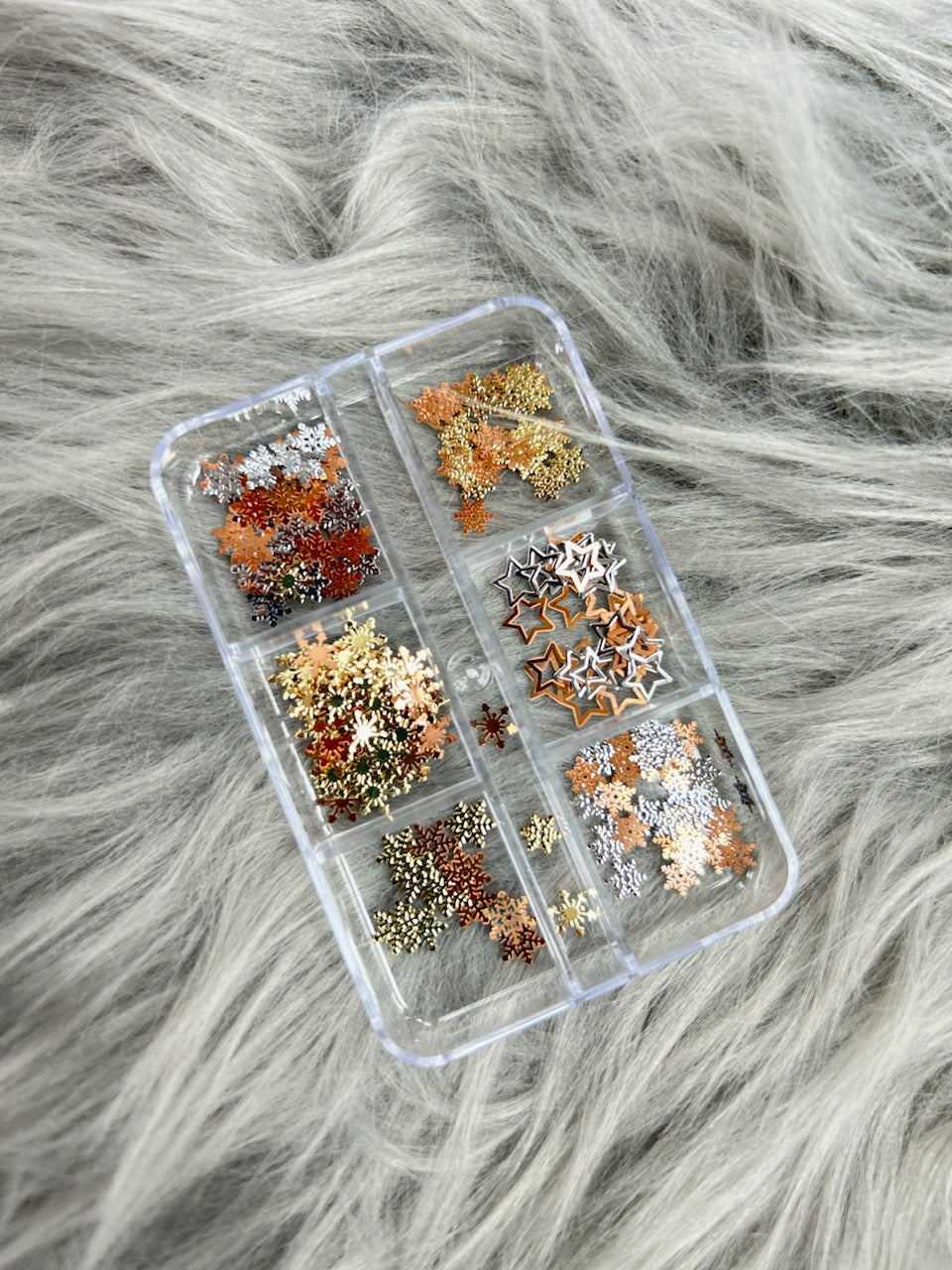 XMAS NAIL CHARM | GOLD SNOW FLAKE MIX BOX