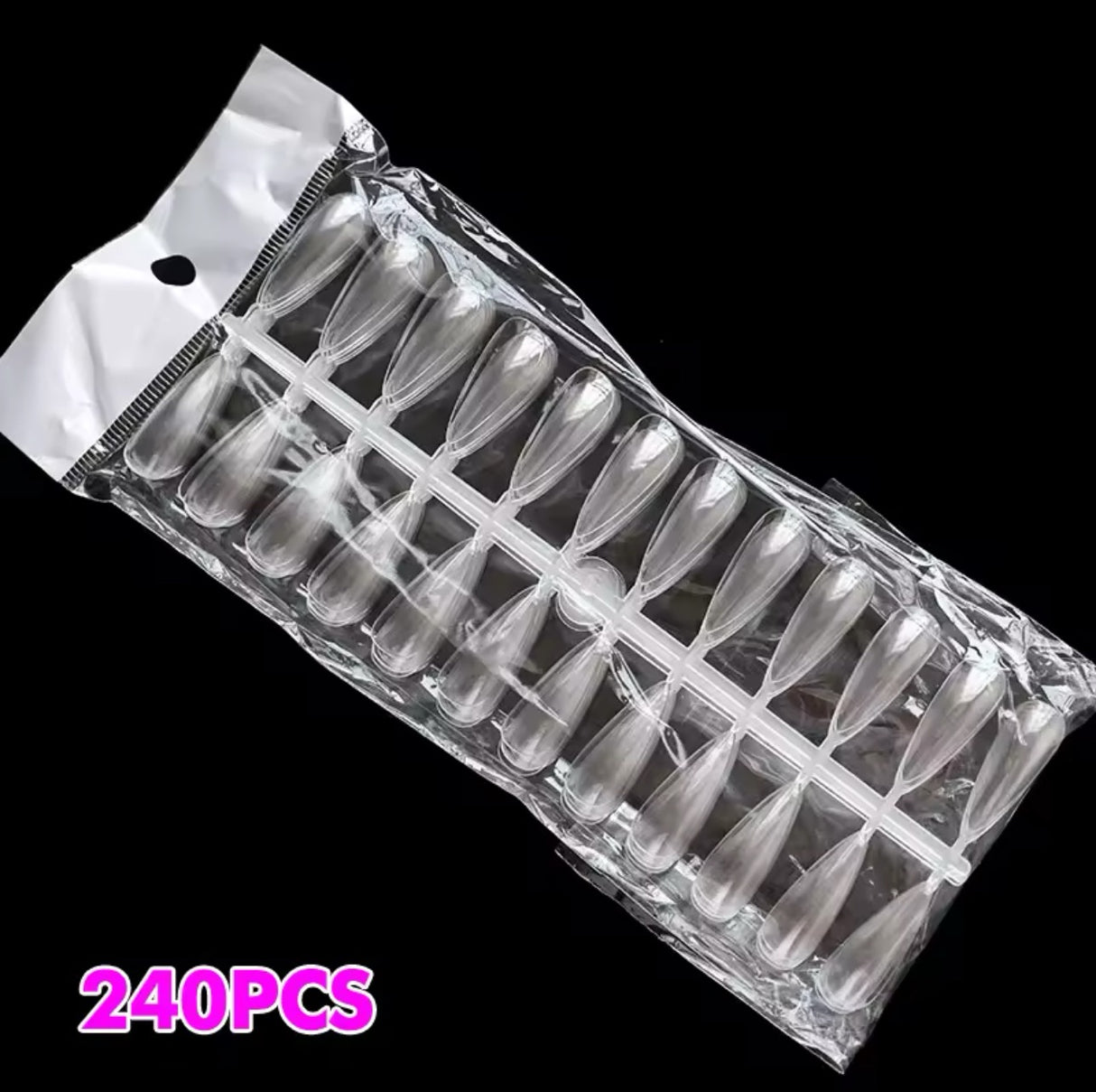 SAMPLE TIP | CLEAR STILETTO TIP DISPLAY| 240 PCS