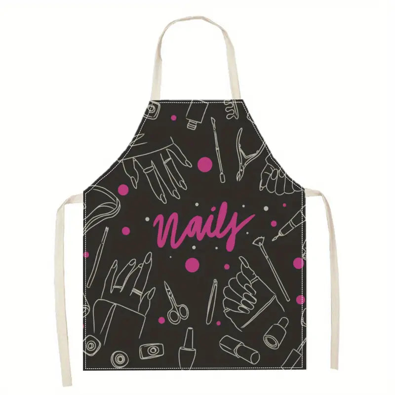 NAIL TECH APRON | FUNNY CUTE COTTON LINEN