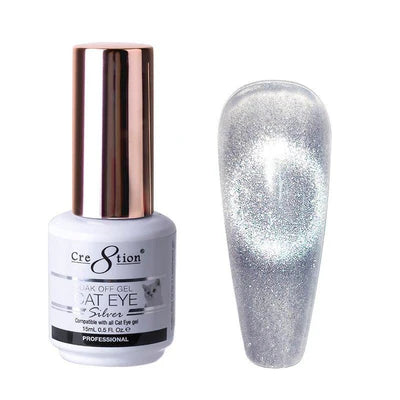 CRE8TION - SILVER CAT EYE SOAK OFF GEL