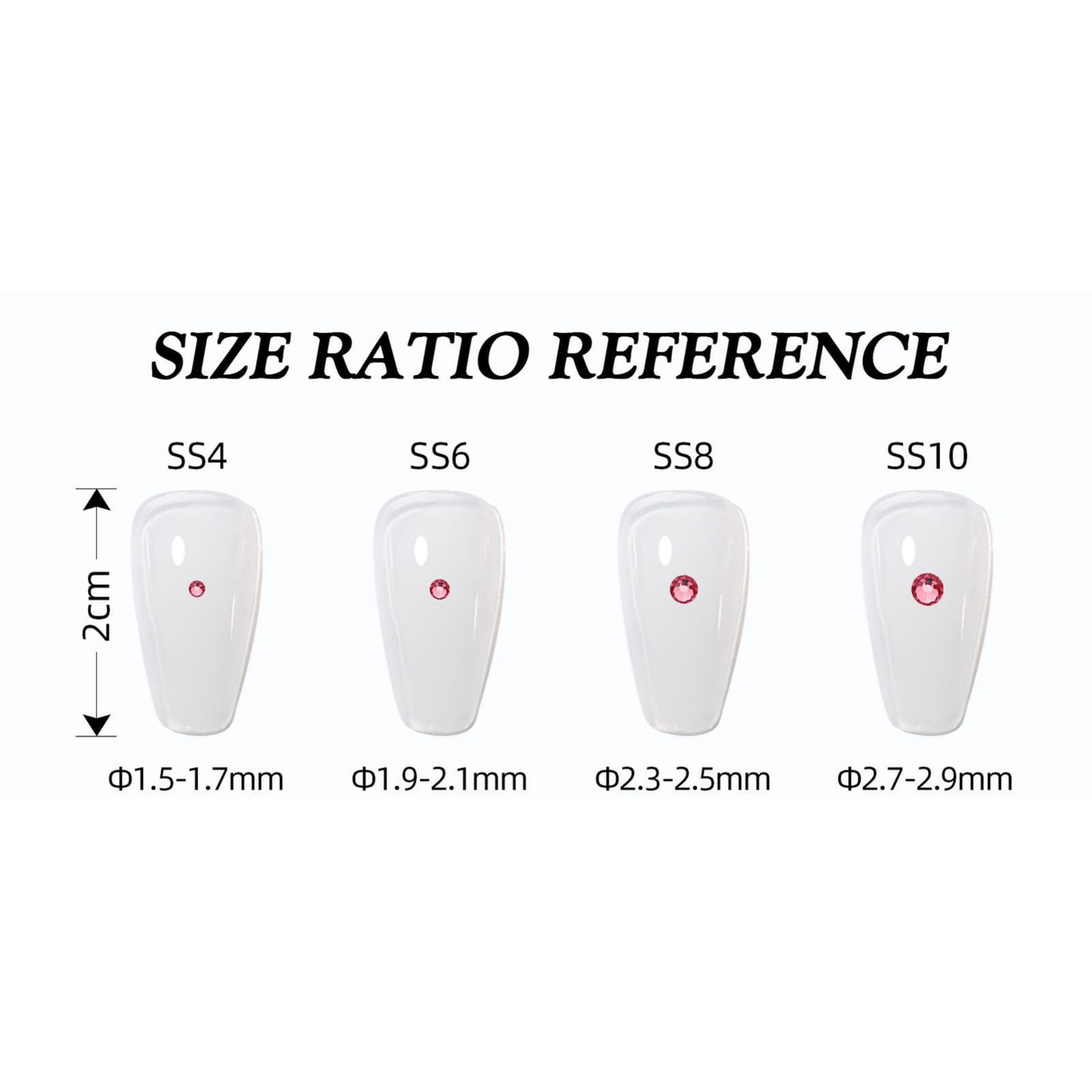 CRYSTAL LIZFD | PINK RHINESTONE | Bag 1440 pcs