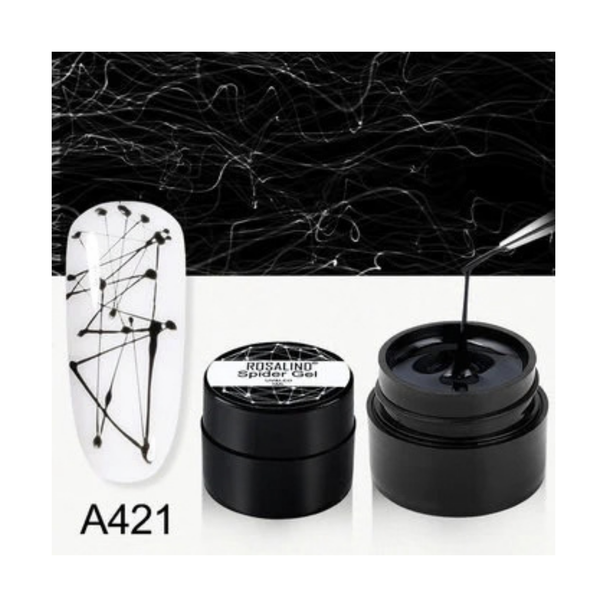 Spider Gel Design - Black