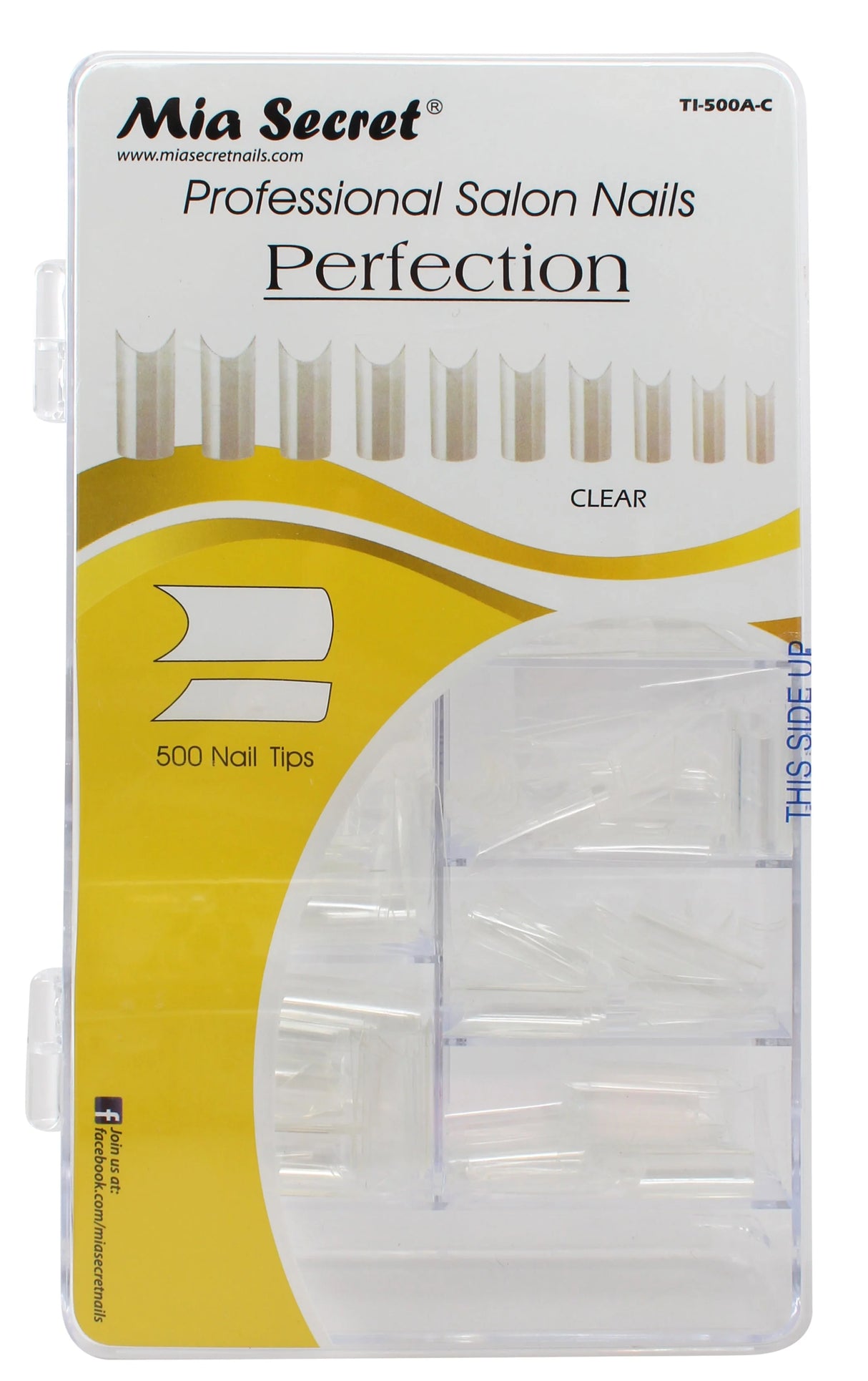 MIA SECRET | GEL TIPS SQUARE CLEAR 500 TIPS