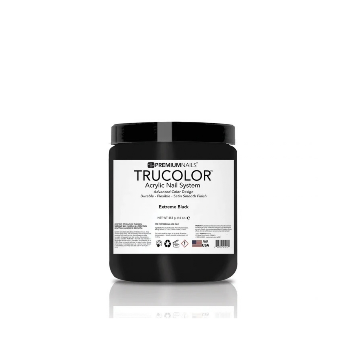 Trucolor - Acrylic Powder - Extreme Black (16 oz)