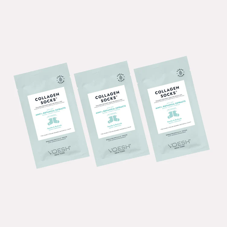 VOESH - COLLAGEN SOCKS - MINT + BOTANICAL EXTRACTS