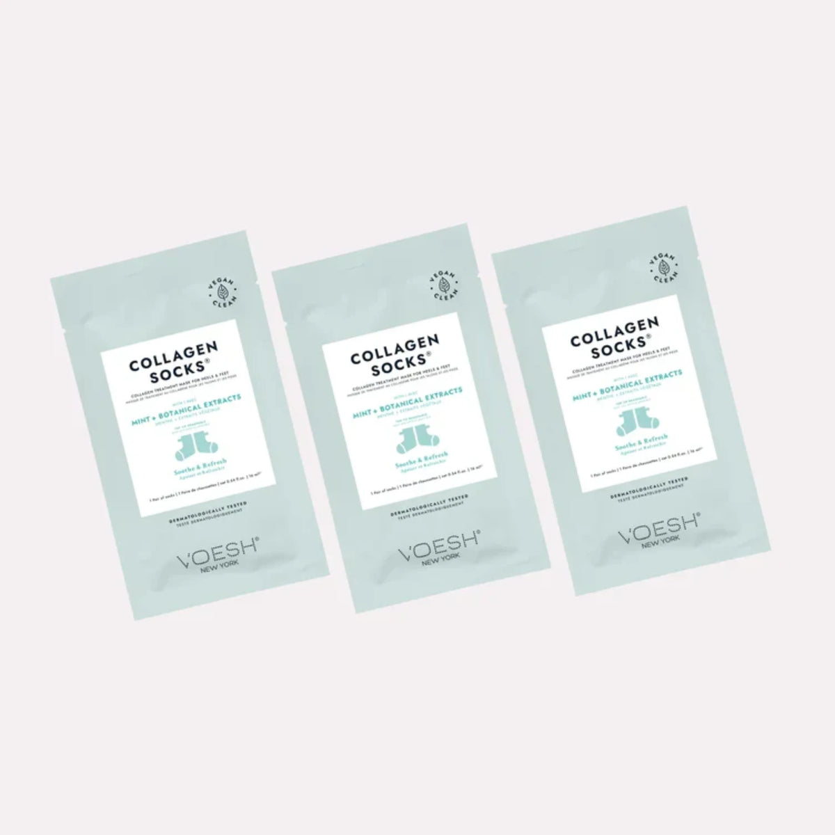 VOESH - COLLAGEN SOCKS - MINT + BOTANICAL EXTRACTS