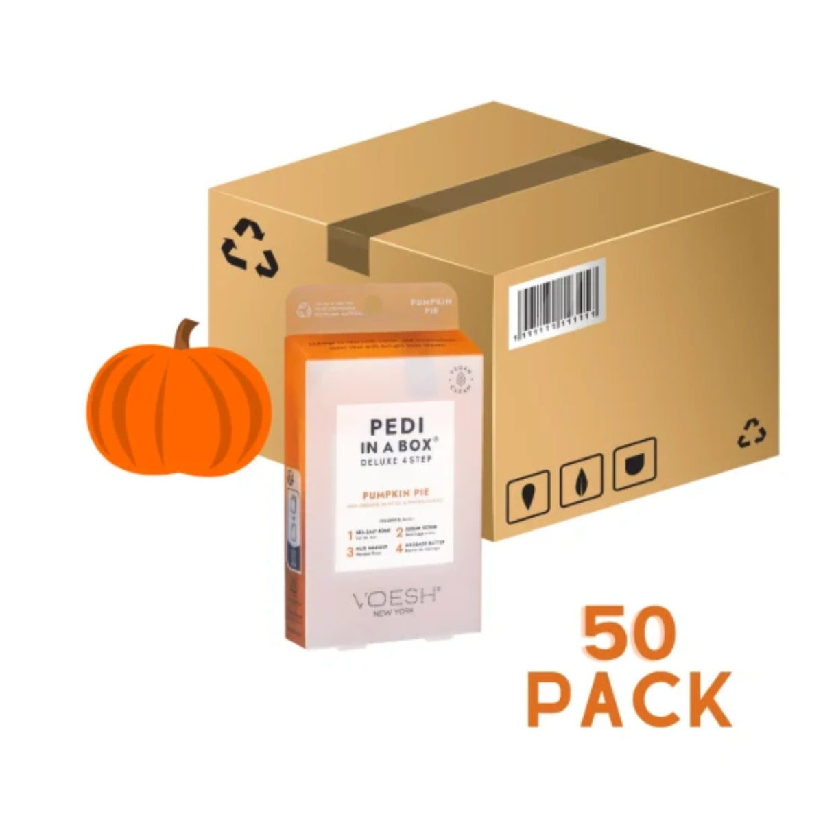 VOESH | PEDI IN A BOX | 4 STEP - PUMPKIN SPICE