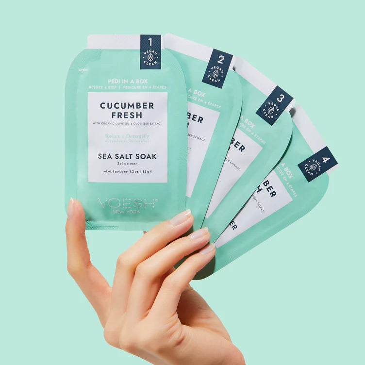 VOESH | PEDI IN A BOX | 4 STEP - CUCUMBER FRESH