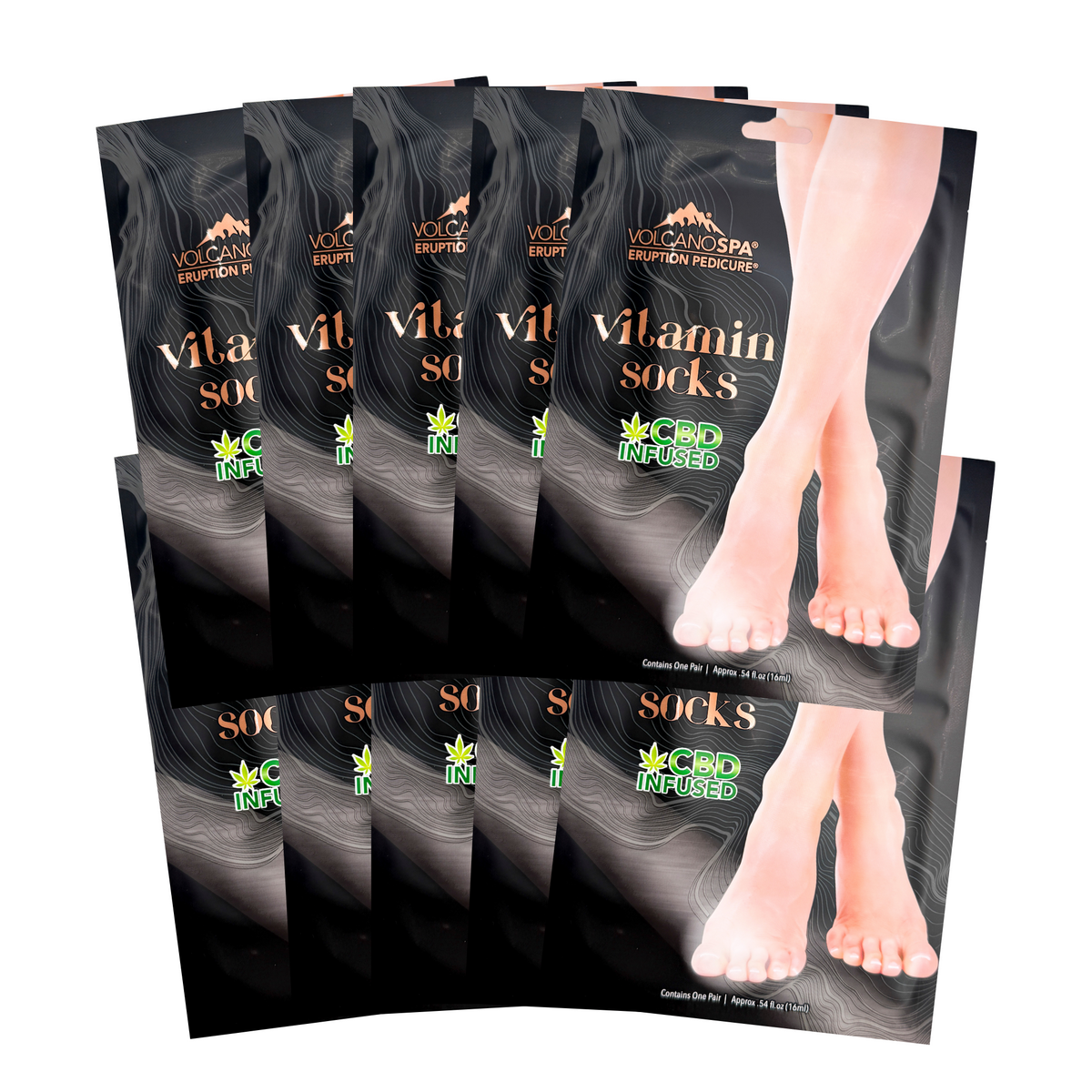 VITAMIN SOCKS | VOLCANOSPA | CBD INFUSED - Box of 10
