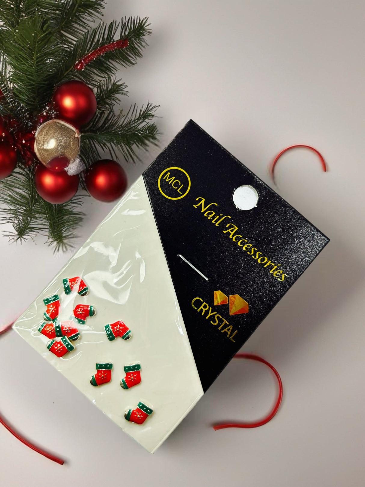 XMAS NAIL CHARM | STOCKINGS RED CHARM