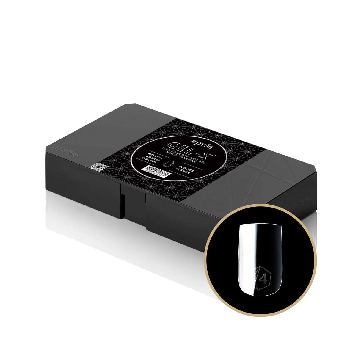 APRES - GEL X NATURAL SQUARE TIPS - 600 PCS