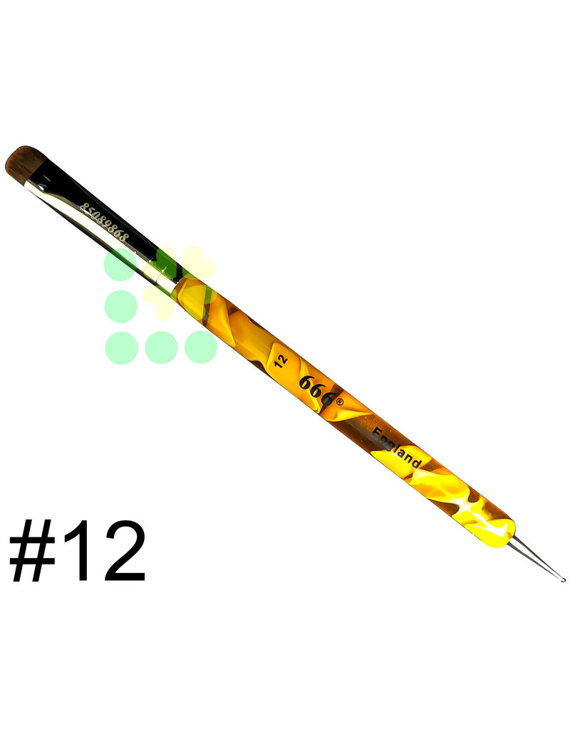 FRENCH BRUSH | 666 | MARBLE WITH DOTTING TOOL - SIZE 12