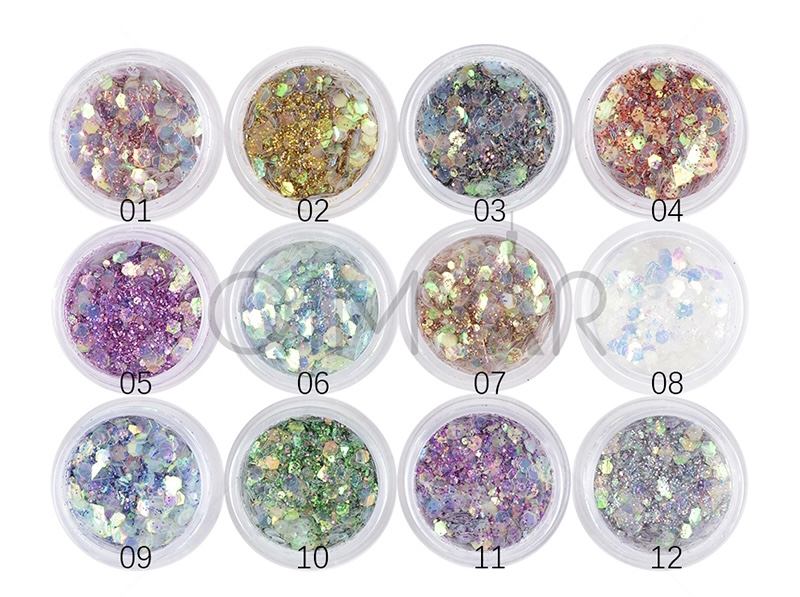 GLITTER DECORATION - pack of 12 - STYLE 3