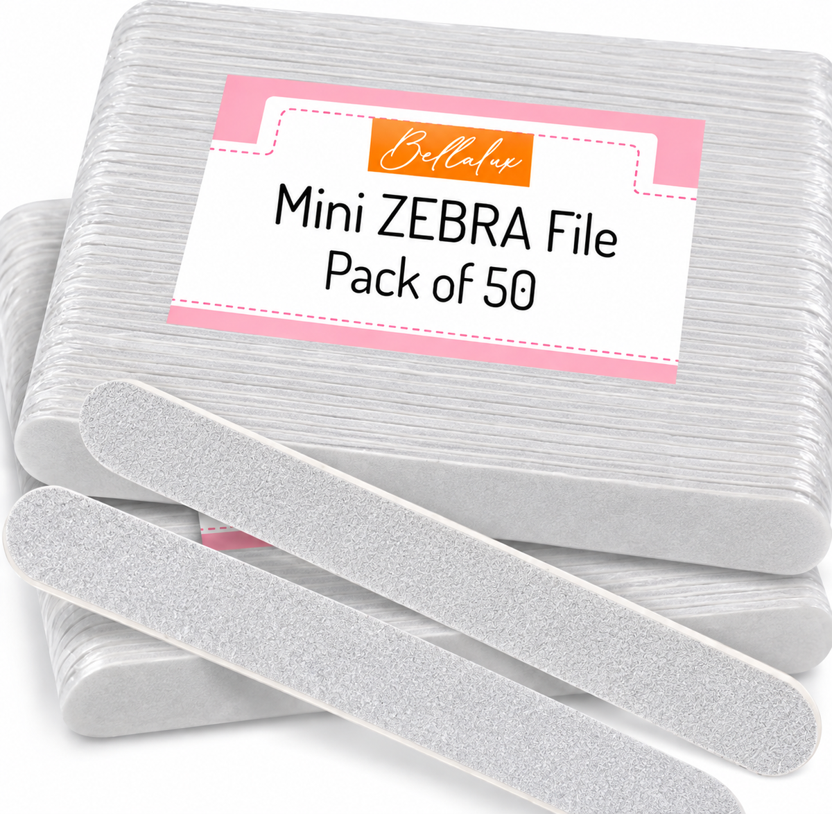 BELLALUX | DISPOSABLE MINI NAIL FILE (PACK OF 50) FOR MANICURE PEDICURE